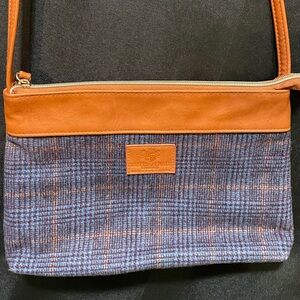 Plaid British Bag Company Allasdale Harris Blue Tweed Mini Bag Used